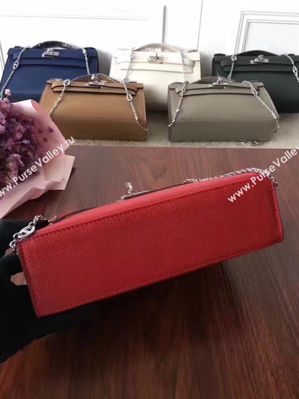 Hermes mini Chevre red Kelly bag 5162