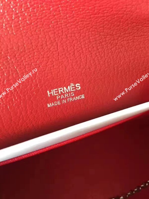 Hermes mini Chevre red Kelly bag 5162