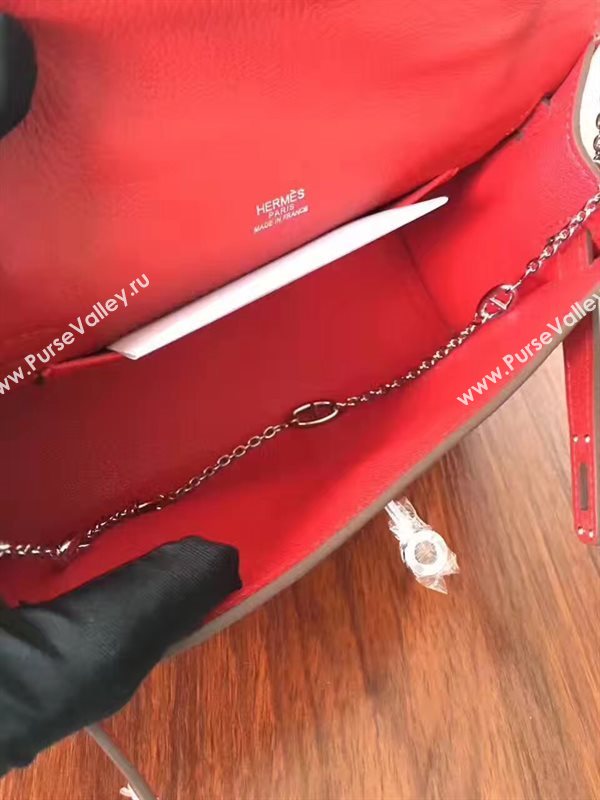 Hermes mini Chevre red Kelly bag 5162
