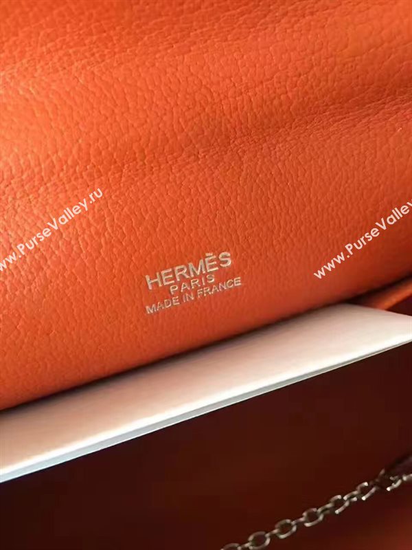Hermes mini Chevre orange Kelly bag 5163