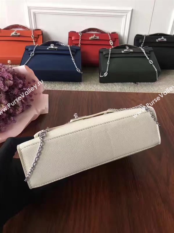Hermes mini Chevre cream Kelly bag 5164