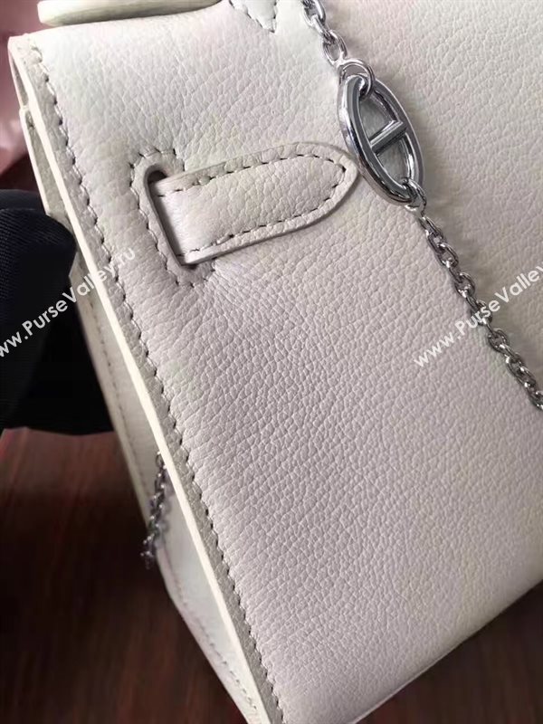 Hermes mini Chevre cream Kelly bag 5164