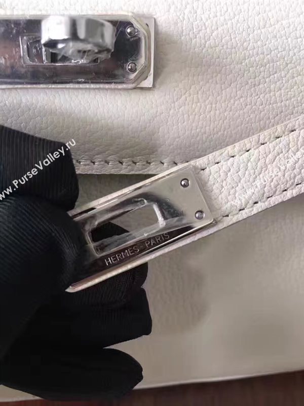 Hermes mini Chevre cream Kelly bag 5164