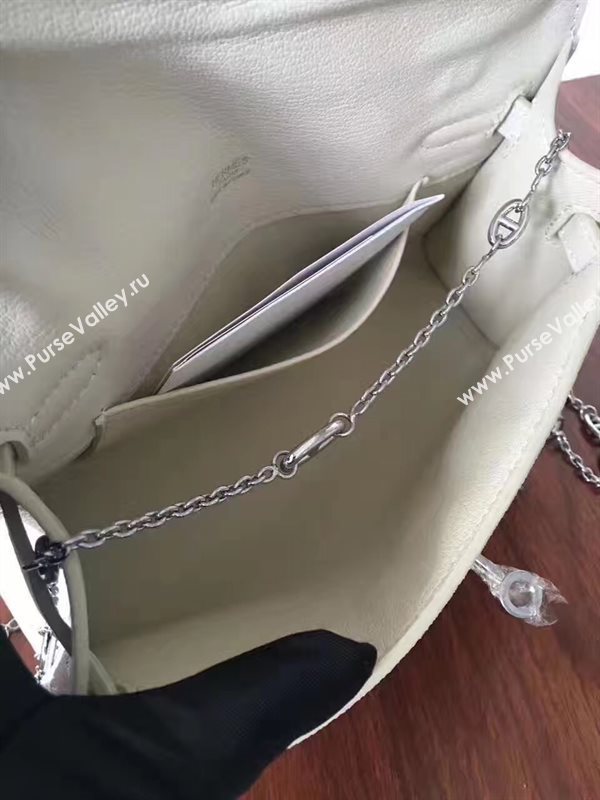 Hermes mini Chevre cream Kelly bag 5164