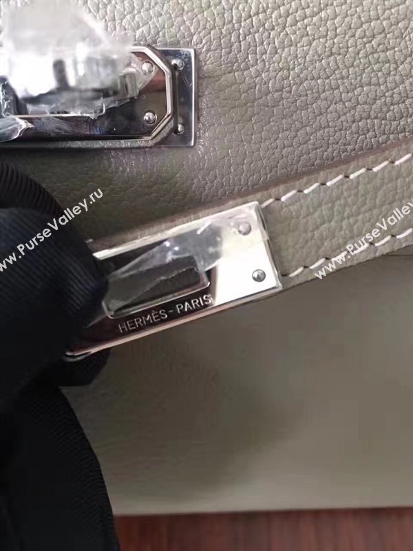 Hermes mini Chevre gray Kelly bag 5165