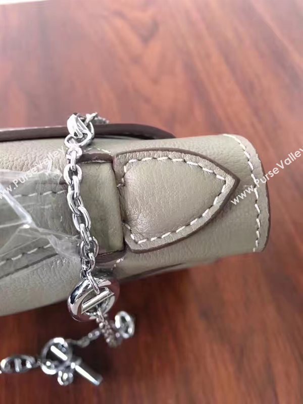 Hermes mini Chevre gray Kelly bag 5165