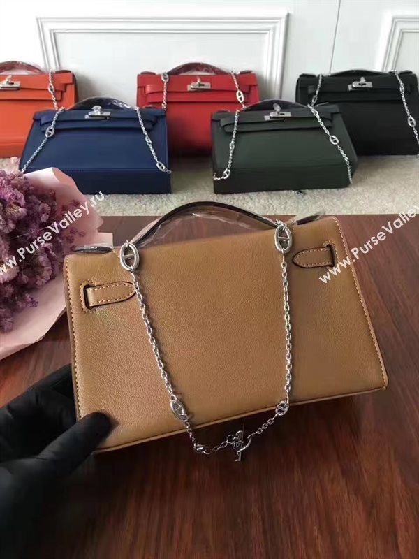 Hermes mini Chevre tan Kelly bag 5166