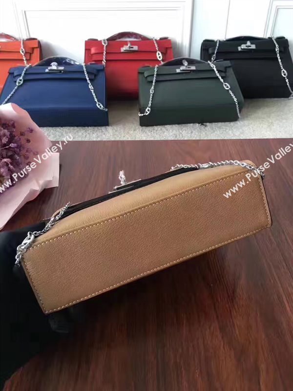 Hermes mini Chevre tan Kelly bag 5166