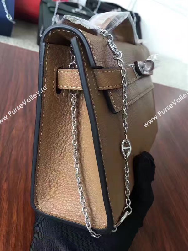 Hermes mini Chevre tan Kelly bag 5166