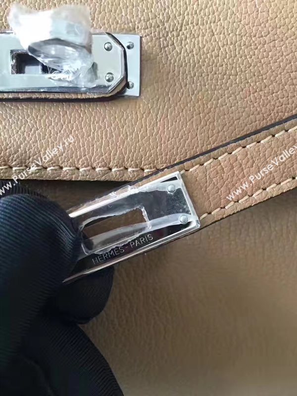 Hermes mini Chevre tan Kelly bag 5166