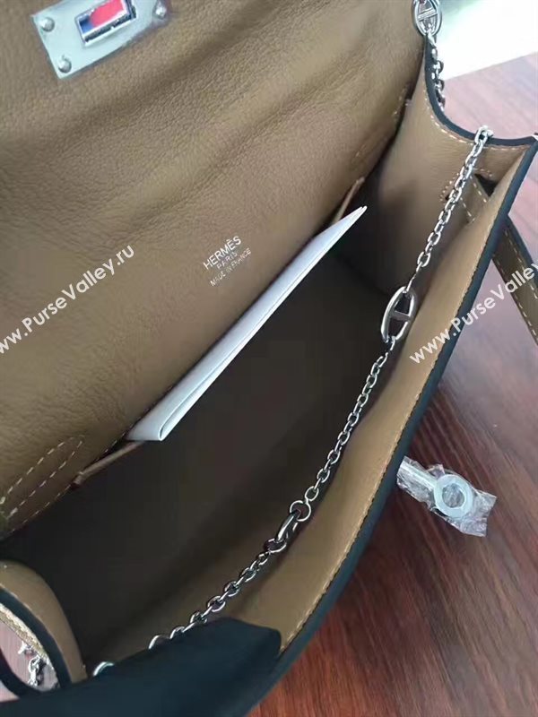 Hermes mini Chevre tan Kelly bag 5166