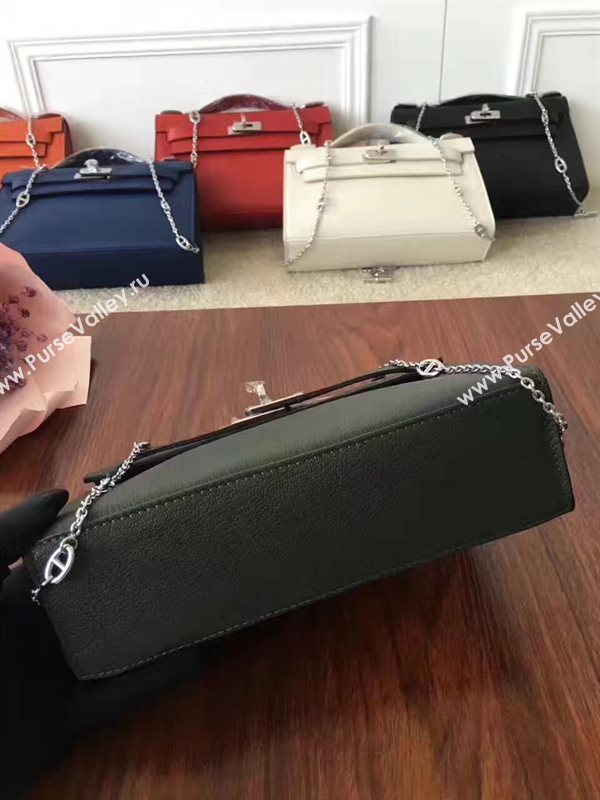 Hermes mini Chevre black Kelly bag 5167