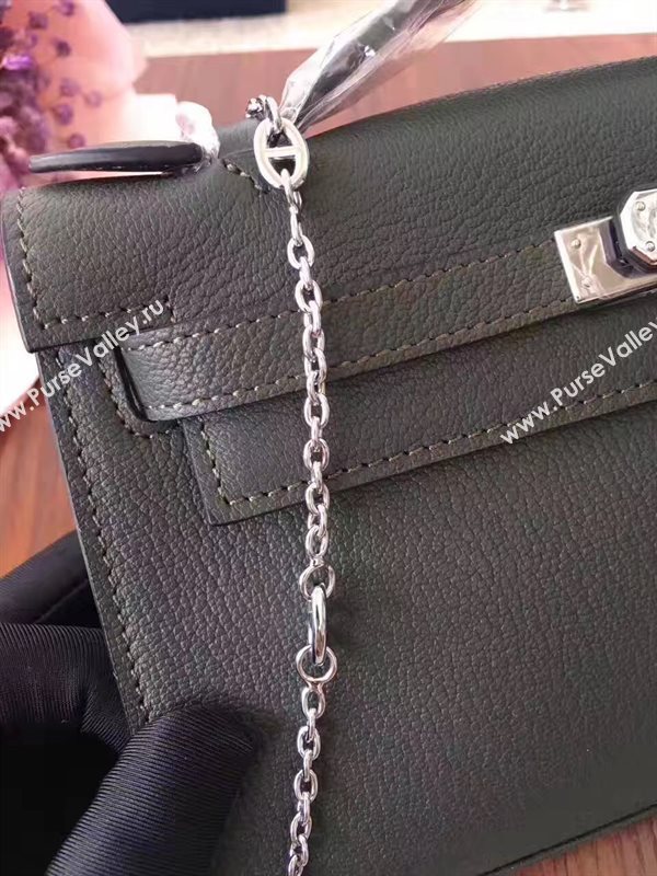 Hermes mini Chevre black Kelly bag 5167