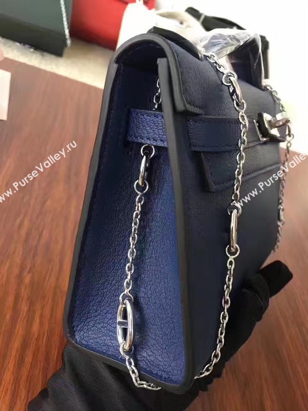 Hermes mini Chevre navy Kelly bag 5168