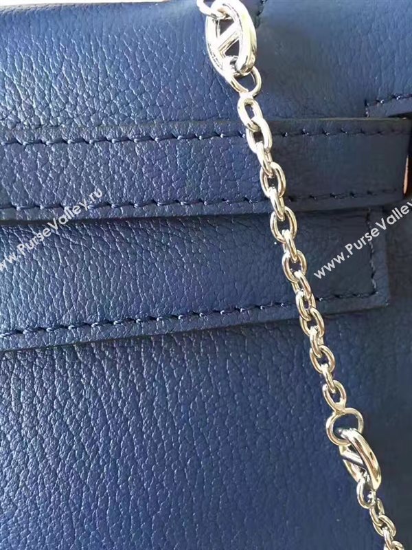 Hermes mini Chevre navy Kelly bag 5168