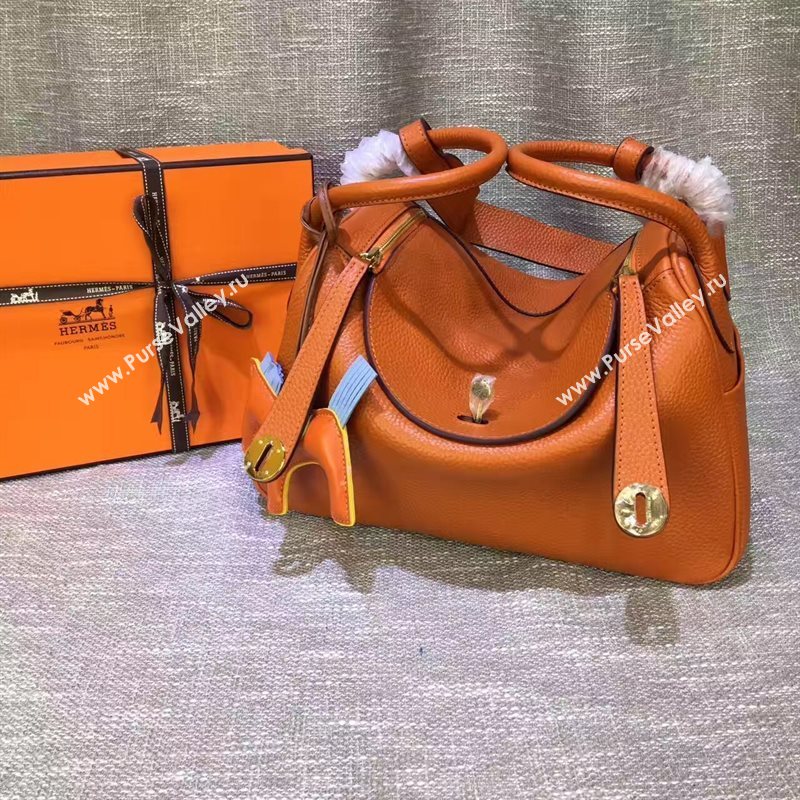 Hermes orange Lindy bag 5179