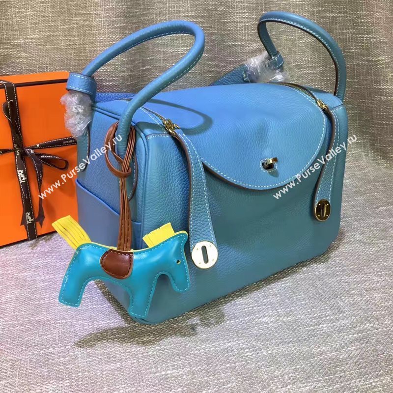 Hermes blue Lindy bag 5180