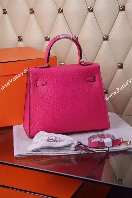 Hermes small Epsom Kelly red rose bag 5182