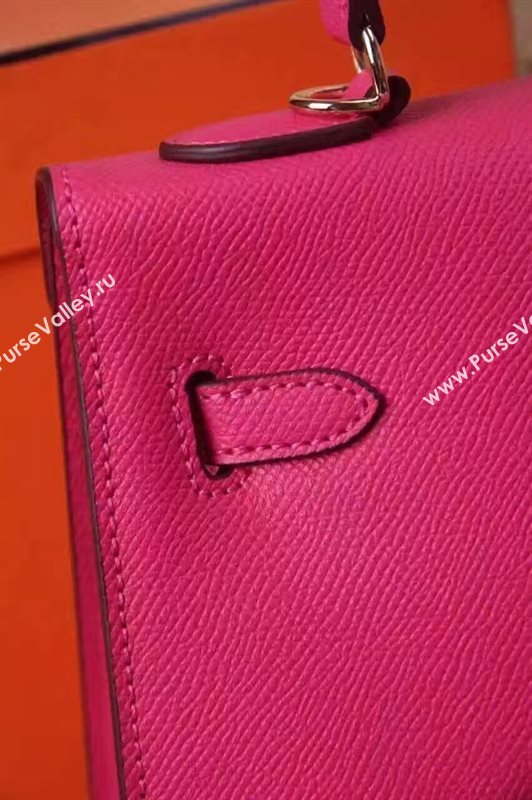 Hermes small Epsom Kelly red rose bag 5182