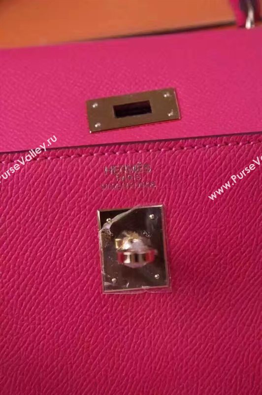 Hermes small Epsom Kelly red rose bag 5182