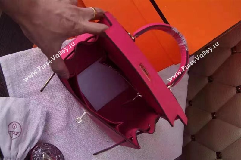 Hermes small Epsom Kelly red rose bag 5182