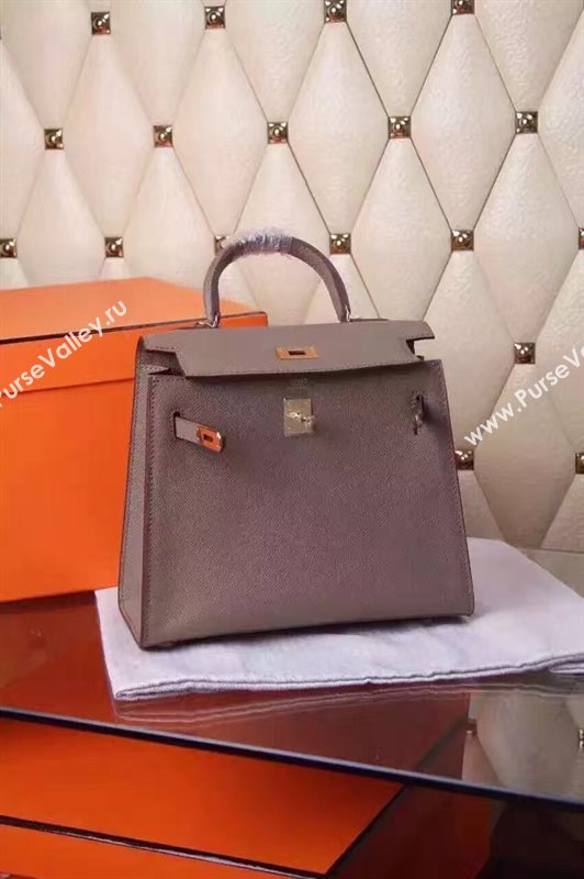 Hermes small Epsom gray Kelly bag 5183