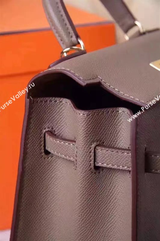 Hermes small Epsom gray Kelly bag 5183