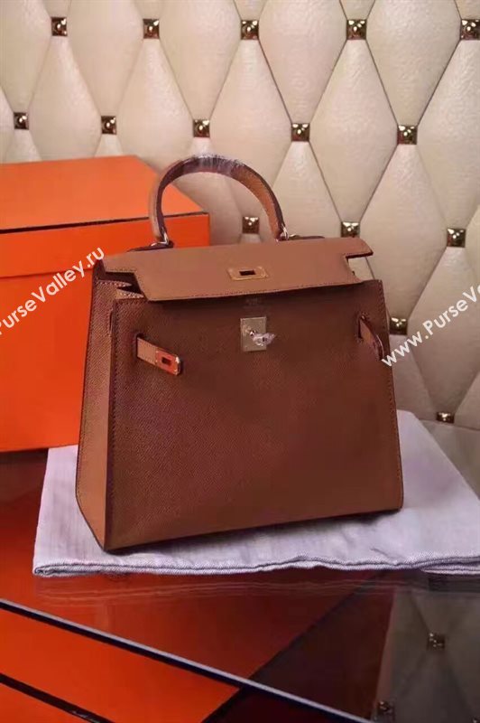 Hermes small Epsom tan Kelly bag 5184