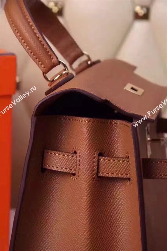 Hermes small Epsom tan Kelly bag 5184