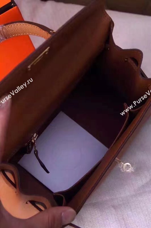 Hermes small Epsom tan Kelly bag 5184