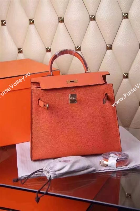 Hermes small Epsom orange Kelly bag 5185