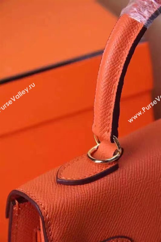 Hermes small Epsom orange Kelly bag 5185