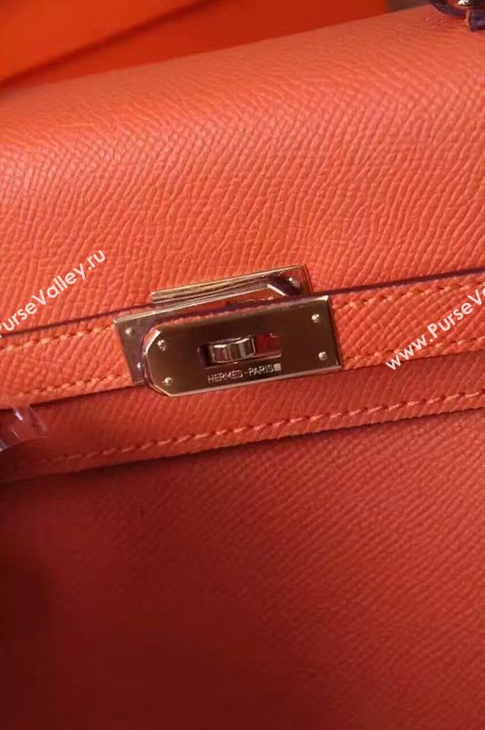 Hermes small Epsom orange Kelly bag 5185
