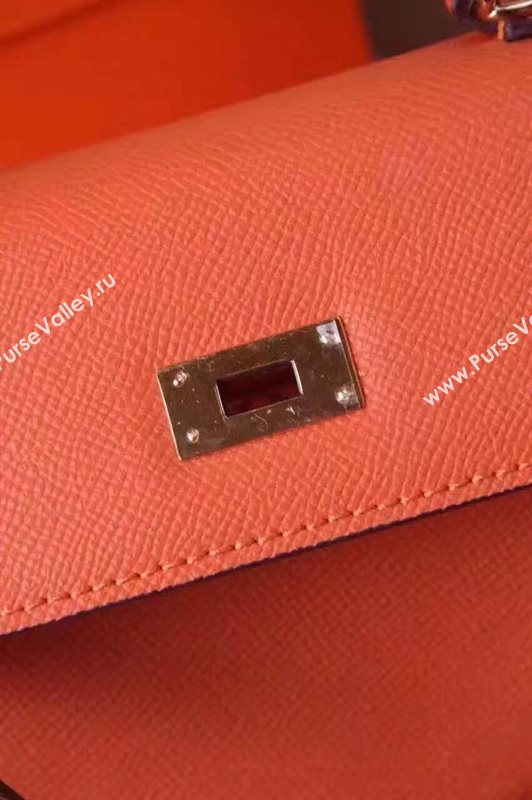 Hermes small Epsom orange Kelly bag 5185