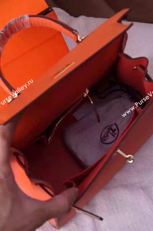 Hermes small Epsom orange Kelly bag 5185