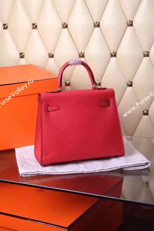 Hermes small Epsom red Kelly bag 5186