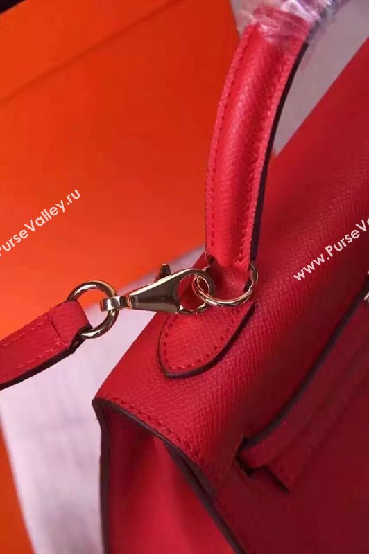 Hermes small Epsom red Kelly bag 5186