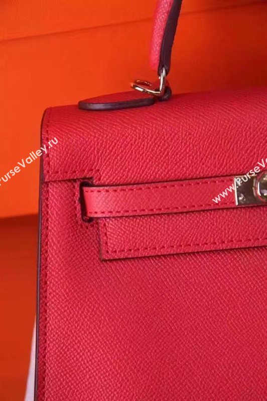 Hermes small Epsom red Kelly bag 5186