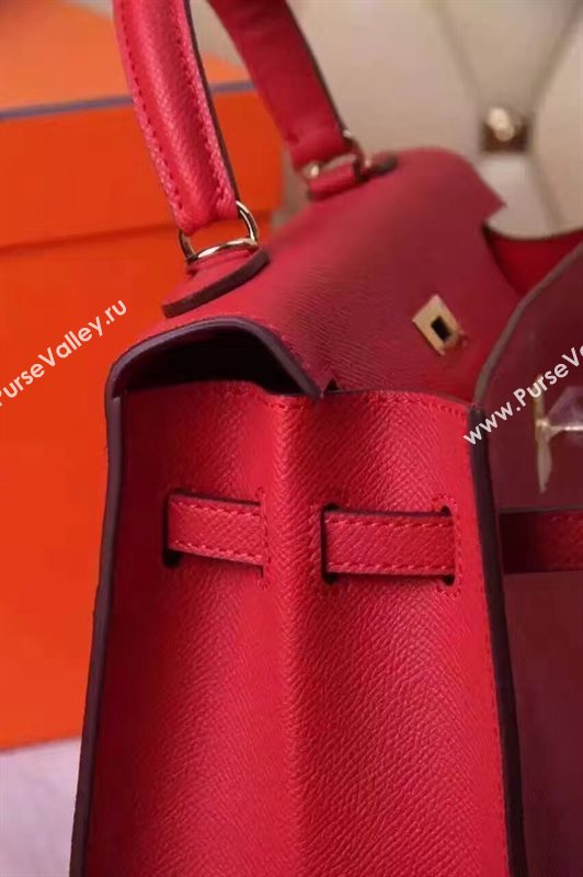 Hermes small Epsom red Kelly bag 5186