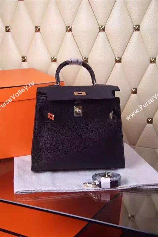 Hermes small Epsom black Kelly bag 5187