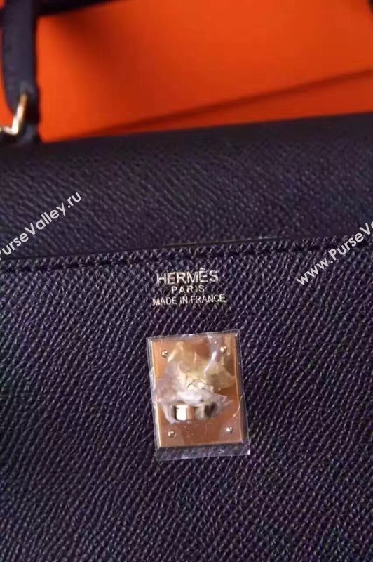 Hermes small Epsom black Kelly bag 5187