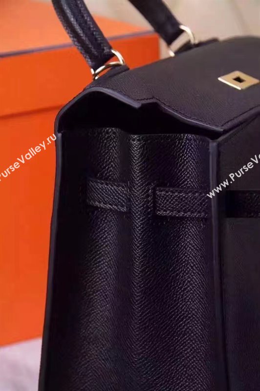 Hermes small Epsom black Kelly bag 5187
