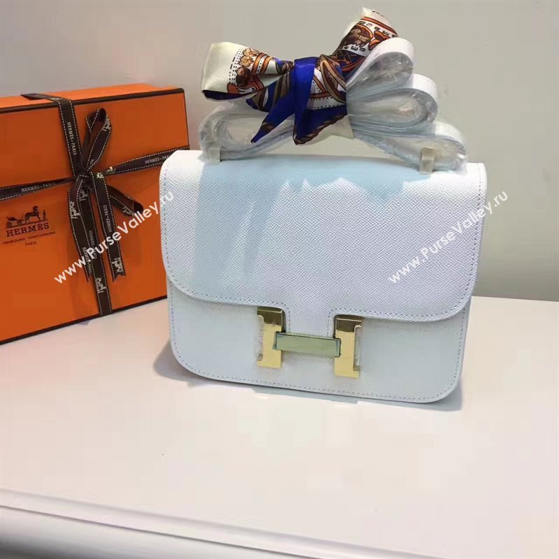 Hermes Epsom white Constance bag 5191