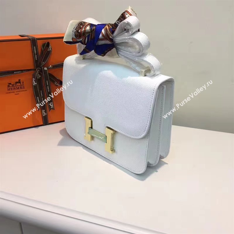 Hermes Epsom white Constance bag 5191