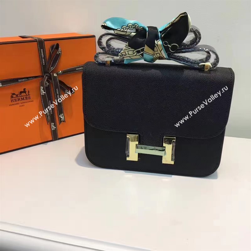 Hermes Epsom black Constance bag 5192