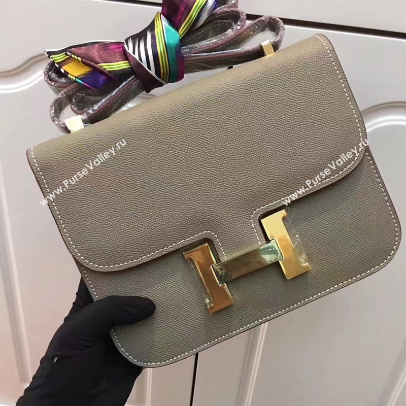 Hermes Epsom gray Constance bag 5193