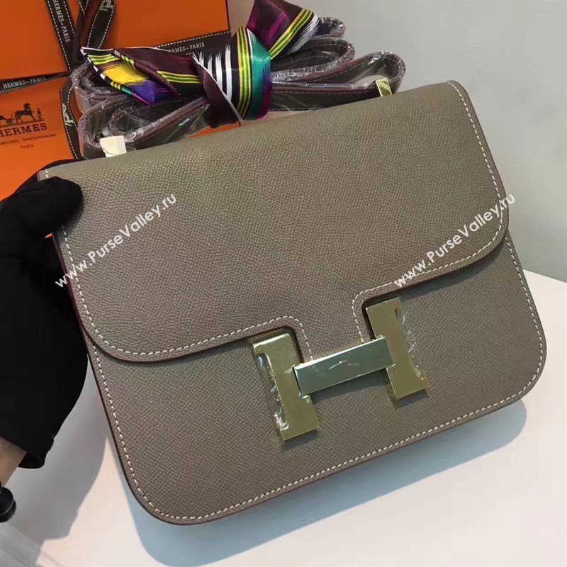 Hermes Epsom gray Constance bag 5193