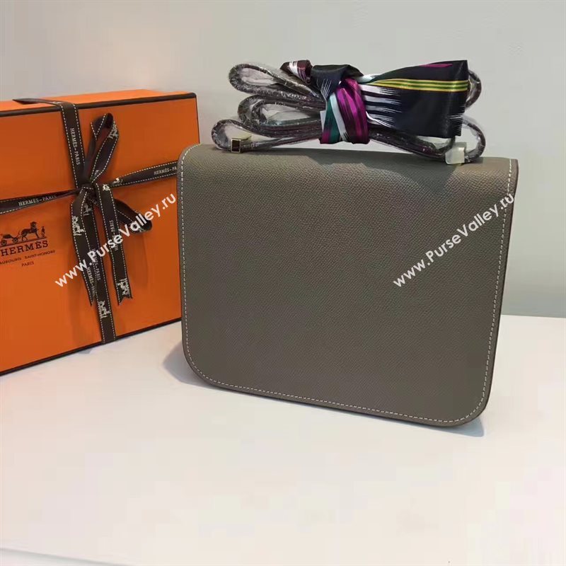 Hermes Epsom gray Constance bag 5193