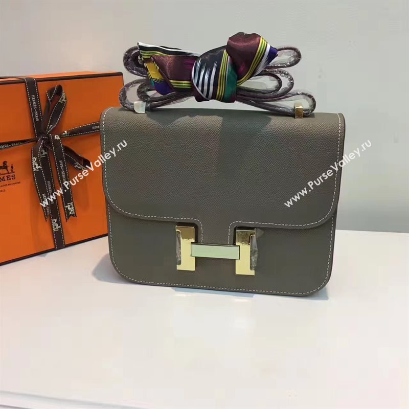 Hermes Epsom gray Constance bag 5193