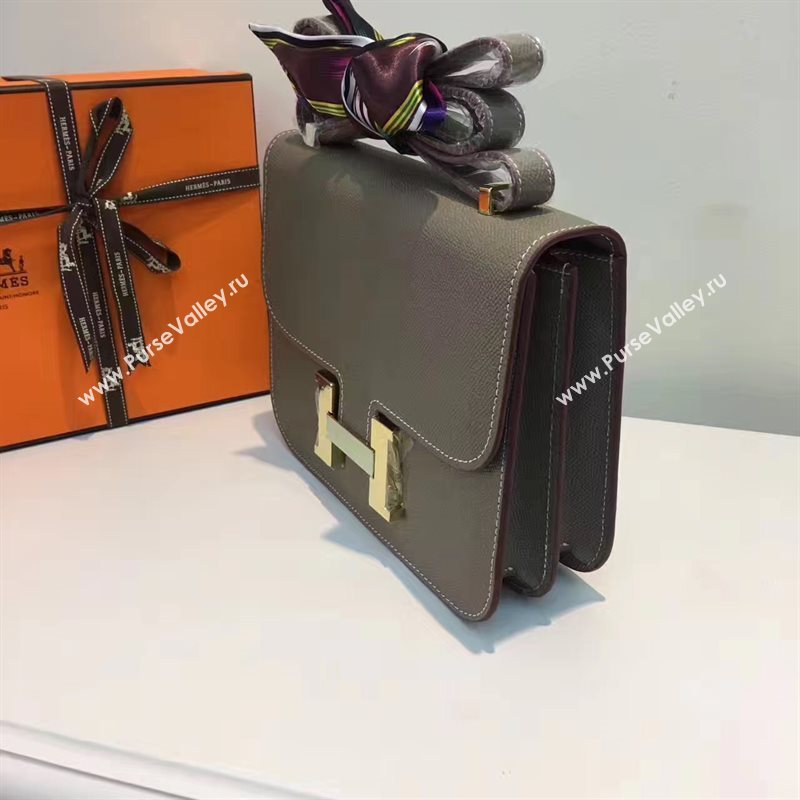 Hermes Epsom gray Constance bag 5193
